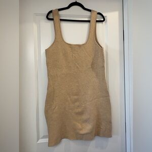 Abercrombie & Fitch Camel Knit Sweater Dress (Size XL)